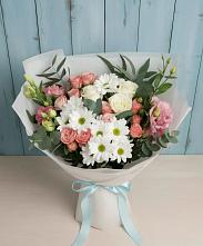 Букет цветов из:  Розы, Лизиантусы и Хризантемы в Нелидово