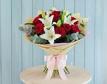 Букет цветов из:  Лилии и Розы #REPLACE_PRED# Нелидово