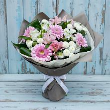 Букет цветов из:  Герберы, Альстромерии и Хризантемы в Нелидово