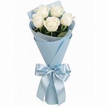 Букет 5 Белых роз Проуд в Нелидово