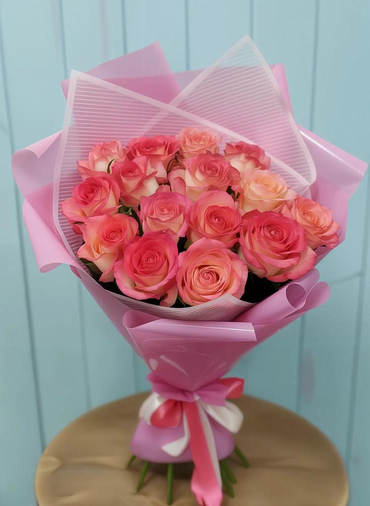 Букет 15 Розовых роз Равель в Нелидово