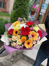 Букет цветов из:  Герберы, Ромашки, Хризантемы, Розы и Подсолнухи #REPLACE_PRED# Нелидово
