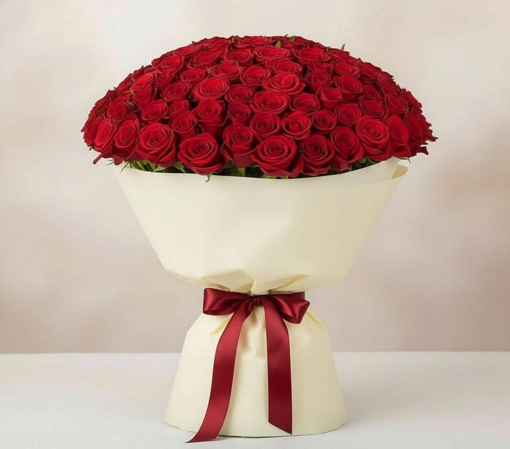 Букет 101 Красная роза Милано в Нелидово