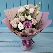 Букет цветов из:  Розы и Лизиантусы #REPLACE_PRED# Нелидово
