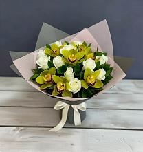 Букет цветов из:  Орхидеи и Розы #REPLACE_PRED# Нелидово