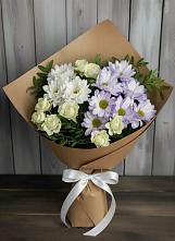 Букет цветов из:  Хризантемы и Розы в Нелидово