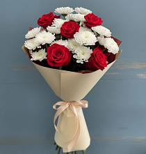 Букет цветов из:  Розы и Хризантемы в Нелидово