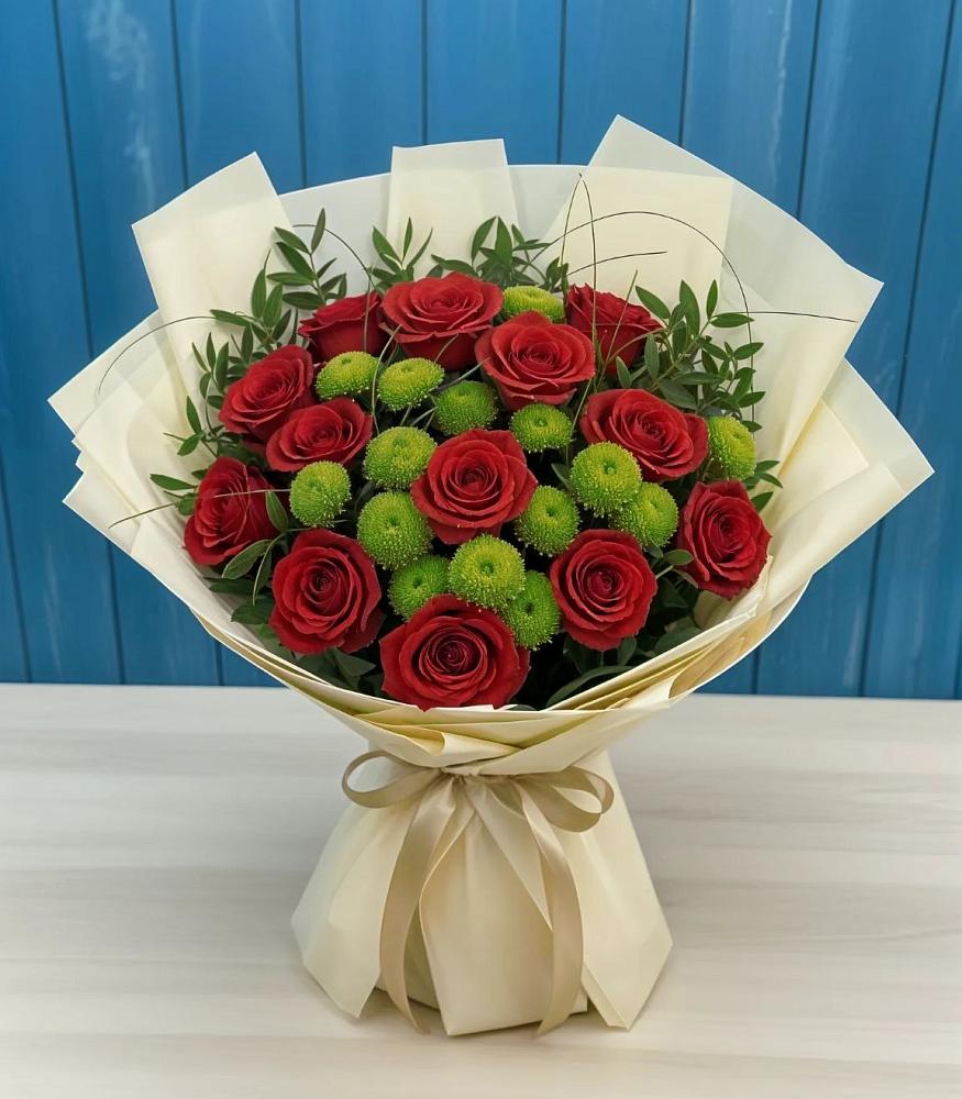 Букет цветов из: Розы и Хризантемы в Нелидово